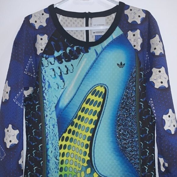 Mary Katrantzou x Adidas Women's Rowdy abstract sports Sweatshirt Dress Large - Picture 4 of 15